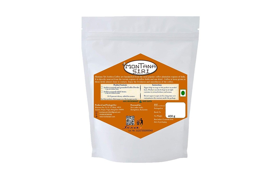 Montana Pure Arabica Coffee    Pack  400 grams